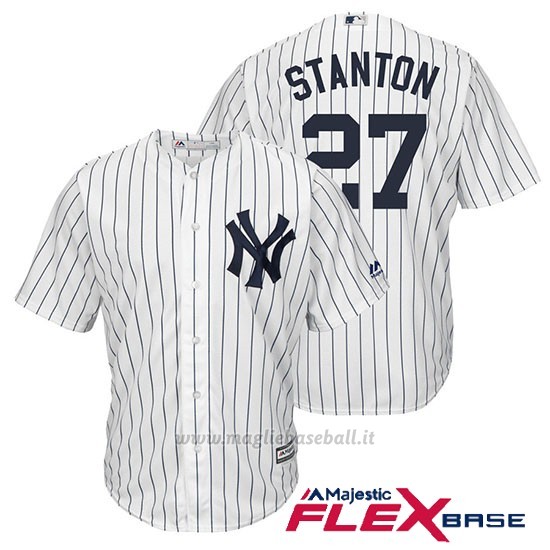 Maglia Baseball Uomo New York Yankees Giancarlo Stanton Grigio Autentico Collezione Flex Base